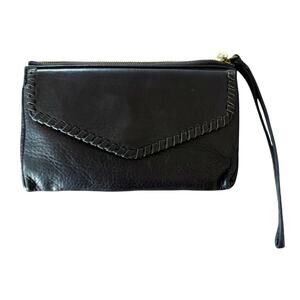 HOBO Women Black Leather Clutch Wristlet